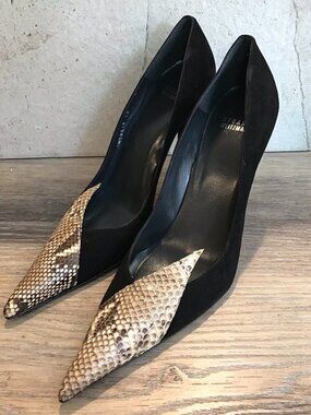 Stuart Weitzman Black Suede Heels